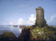 Thomas Cole Italian Coast Scene with Ruined Tower France oil painting artist